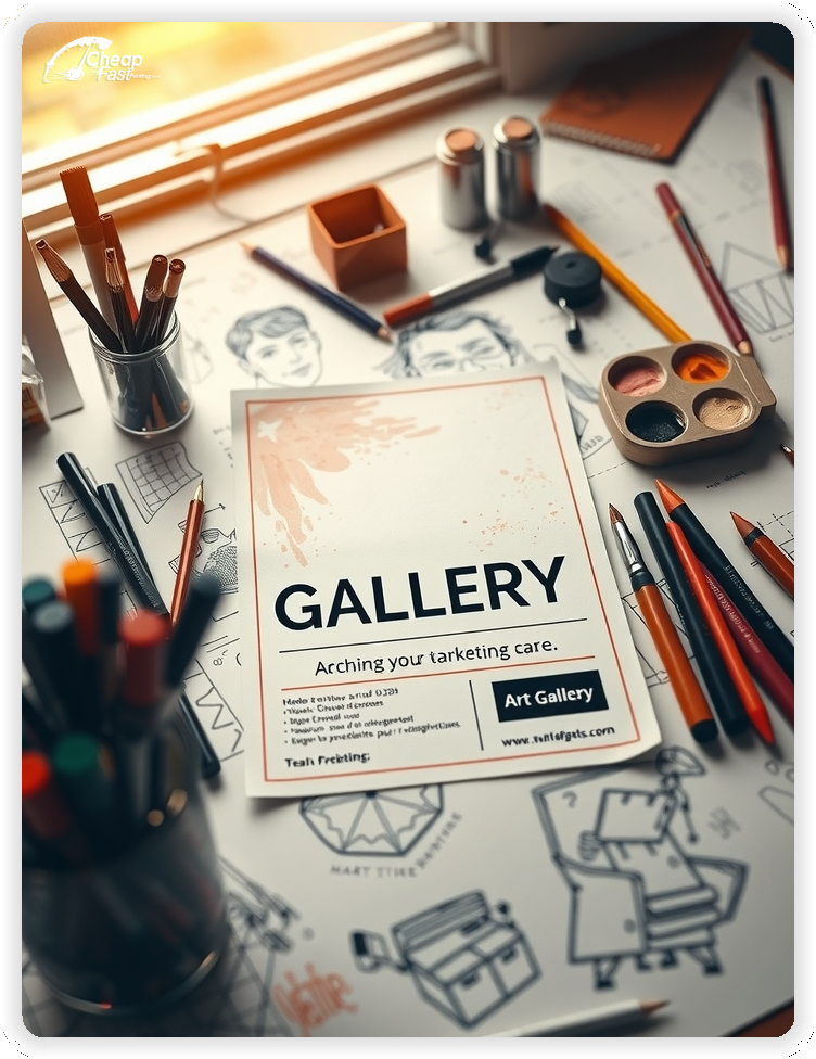 High Quality Leaflet 1, Art Gallery circulars promotion design