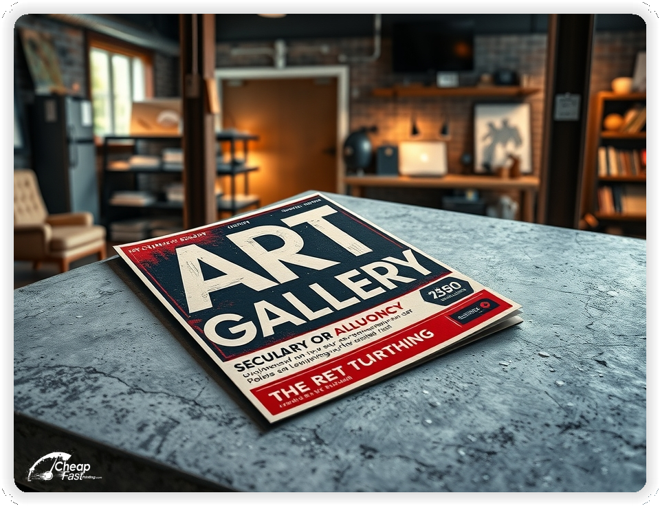 Marketing Handout Design 1, Art Gallery pamphlets design example