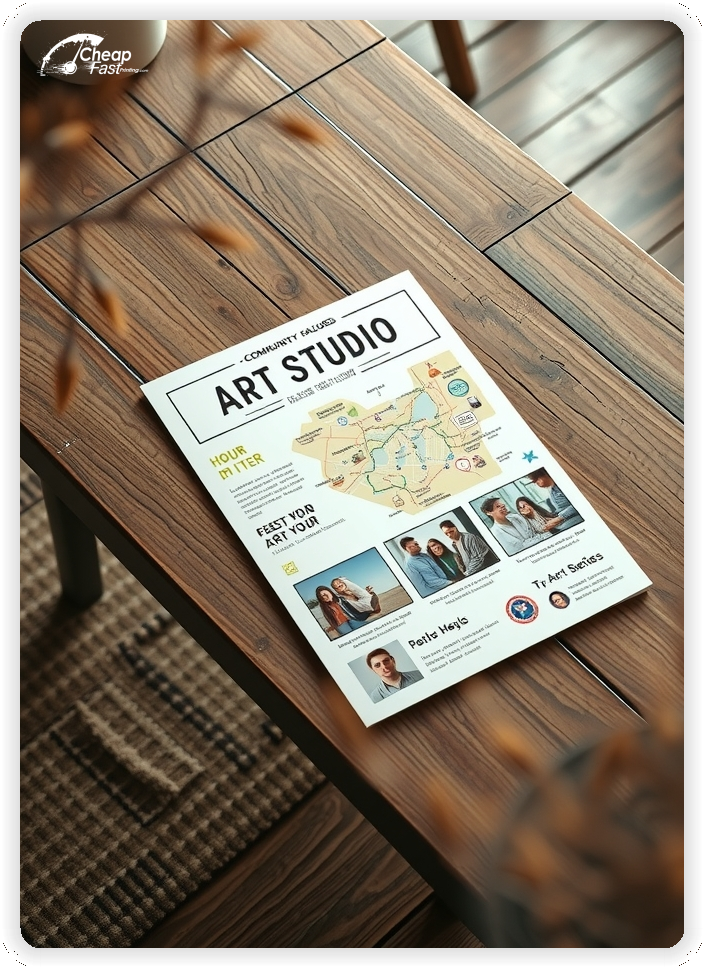 Creative Print Design 1, Art Studio promo cards creative layout