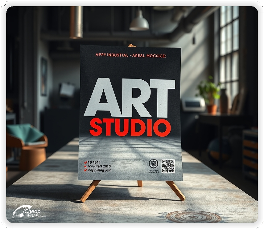 Marketing Handout Design 1, Art Studio pamphlets design example