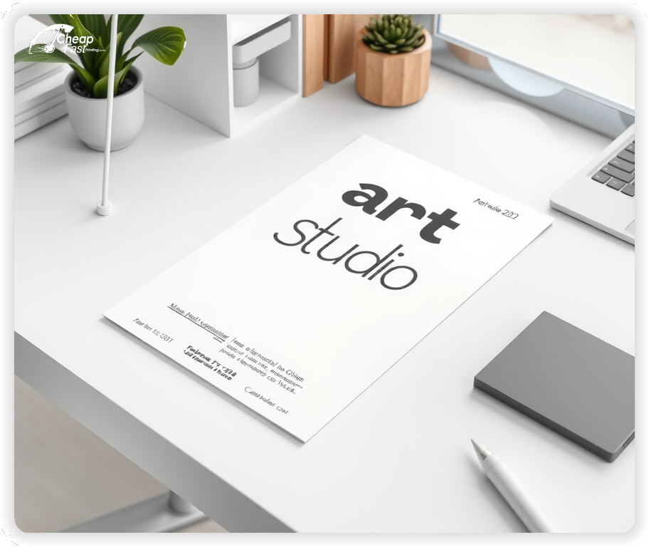 Print Ready Layout 1, Art Studio brochures layout example