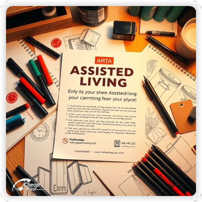 Assisted Living Advertising Brochure 1, Assisted Living marketing materials print sample