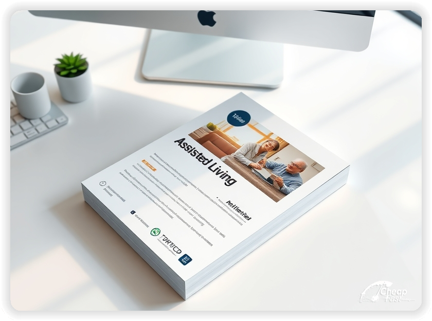 Print Ready Layout 1, Assisted Living brochures layout example