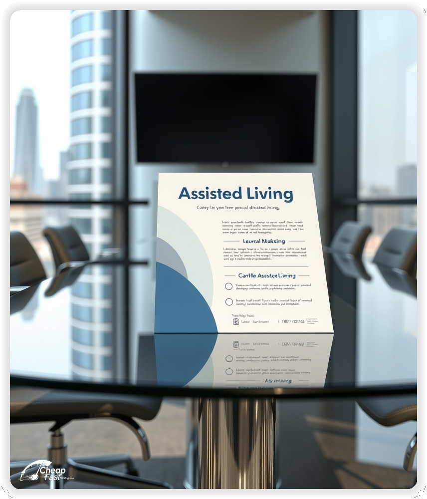 Promo Flyer Sample 1, Assisted Living leaflets creative layout