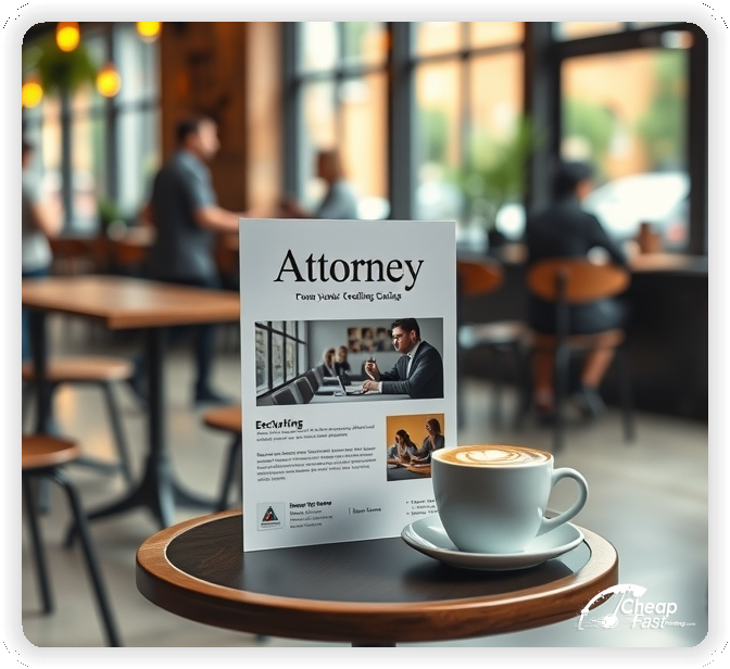 Advertising Brochure 1, Attorney leaflets layout example