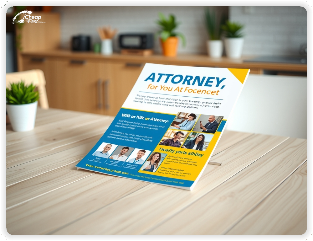 Promo Flyer Sample 1, Attorney leaflets creative layout