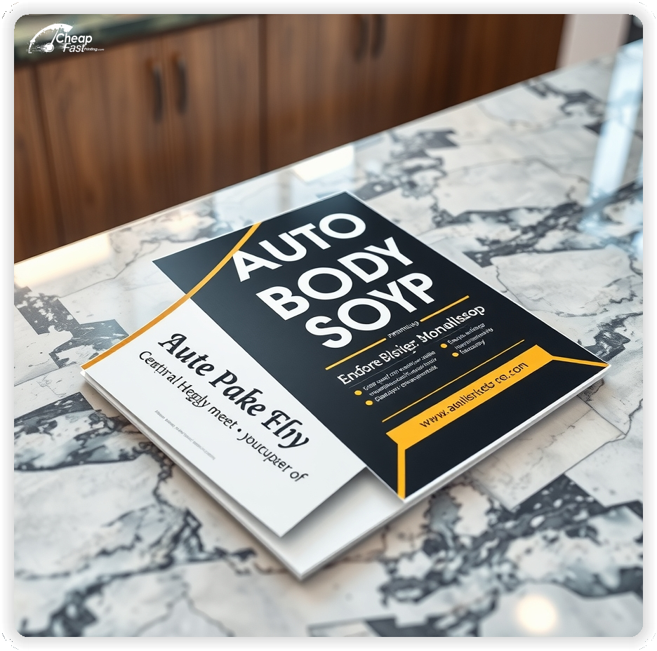 Custom Business Piece 1, Auto Body Shop advertisements marketing piece