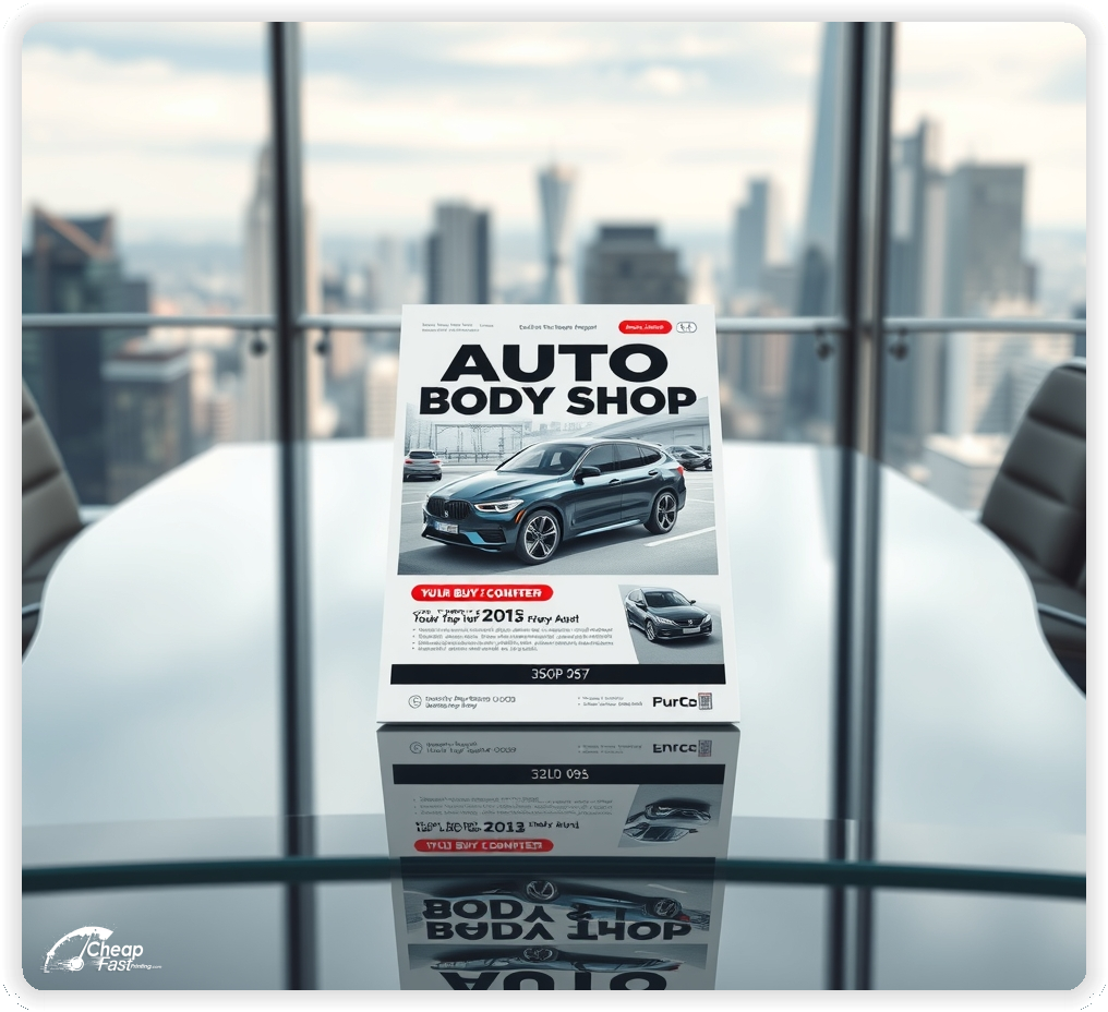 Marketing Handout Design 1, Auto Body Shop pamphlets design example