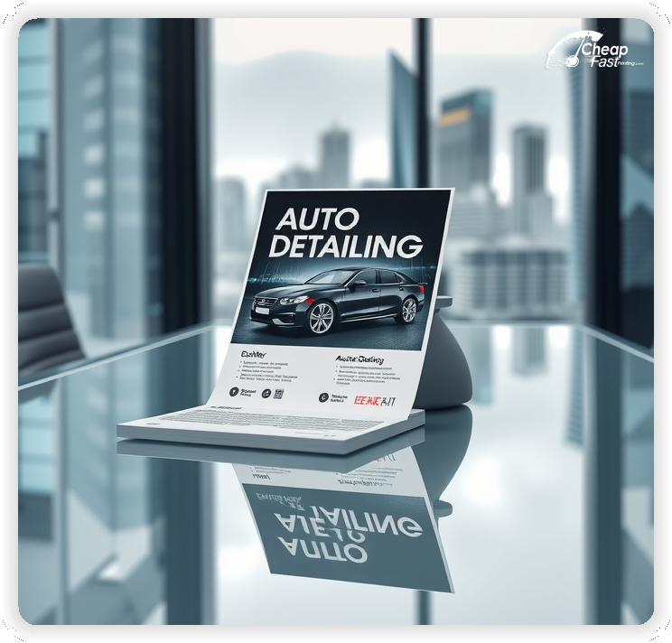 Marketing Handout Design 1, Auto Detailing pamphlets design example