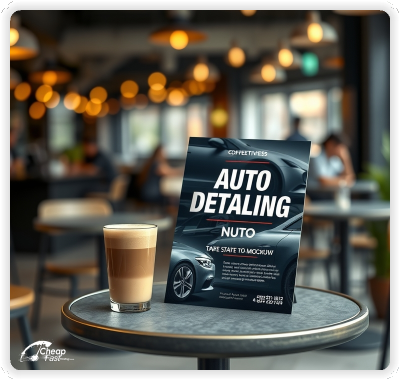 Promo Flyer Sample 1, Auto Detailing leaflets creative layout