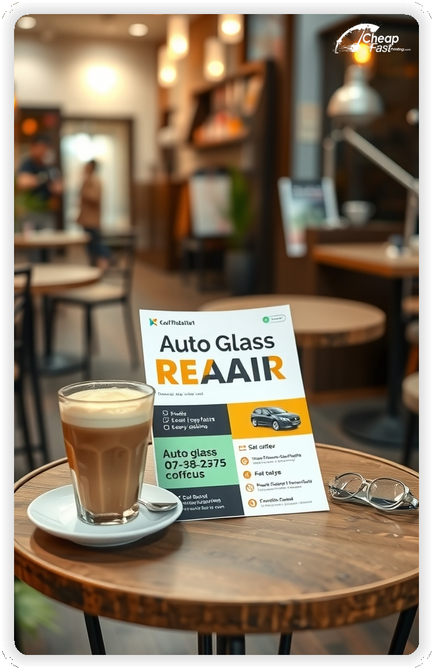 Creative Print Design 1, Auto Glass Repair advertisements marketing piece