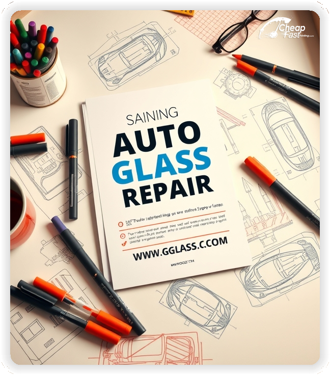 Custom Business Piece 1, Auto Glass Repair circulars promotion design