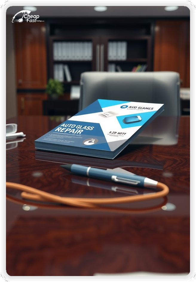 Elegant Design Layout 1, Auto Glass Repair handouts print sample