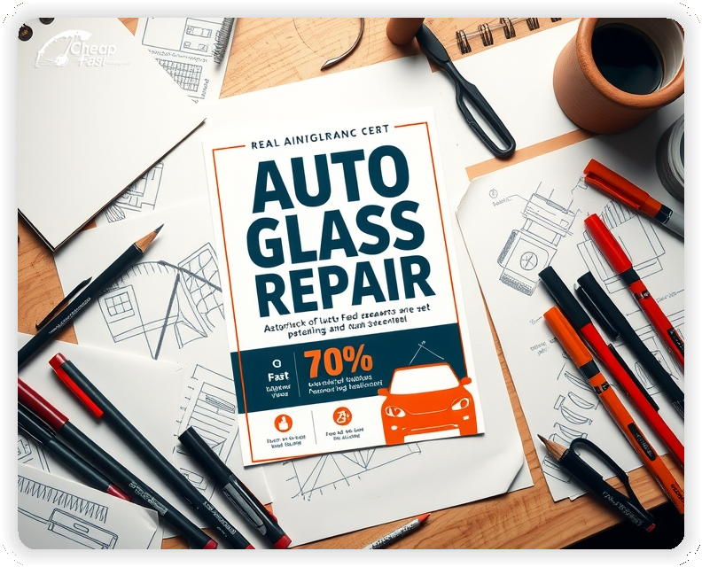 High Quality Leaflet 1, Auto Glass Repair leaflets creative layout