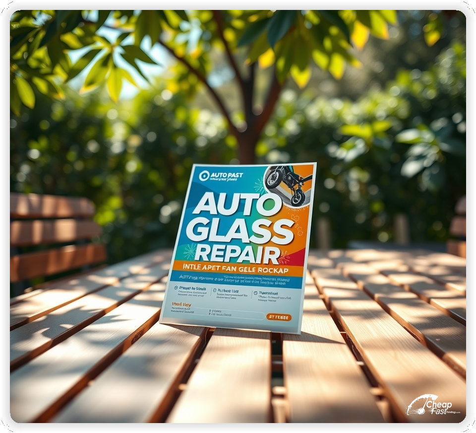 Premium Print Sample 1, Auto Glass Repair circulars layout example