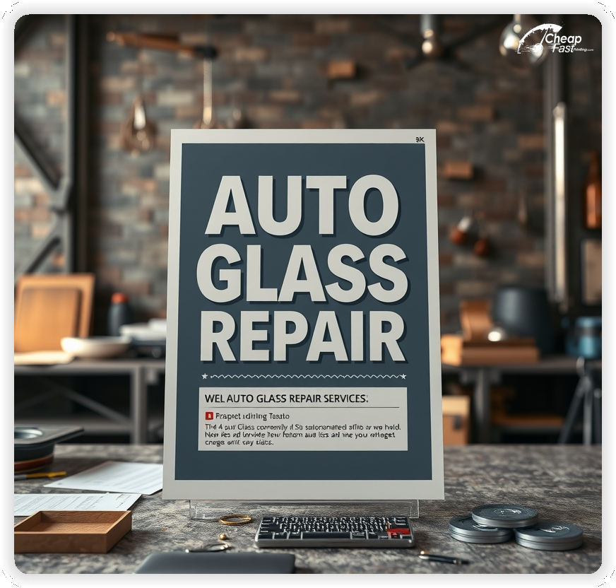 Professional Circular 1, Auto Glass Repair handouts marketing piece