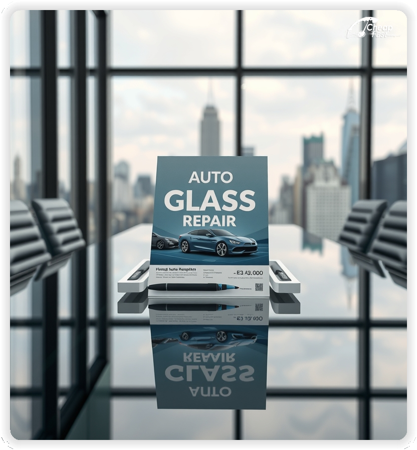 Promo Flyer Sample 2, Auto Glass Repair marketing materials design example