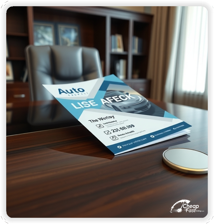 Promotional Material 1, Auto Glass Repair promo cards layout example