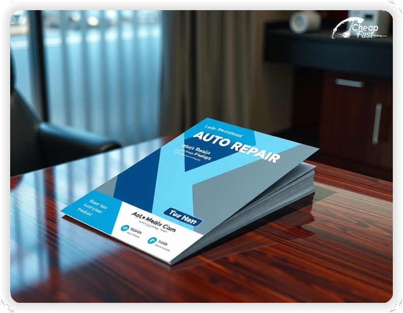 Creative Print Design 1, Auto Repair promo cards creative layout