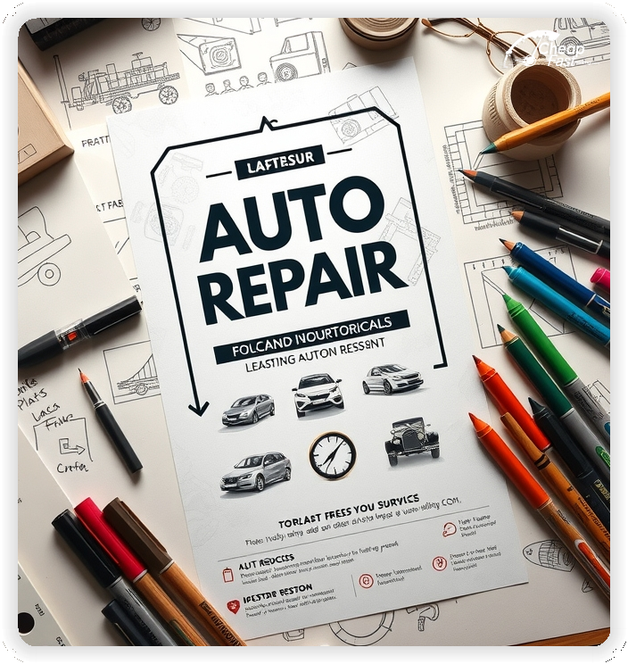 Custom Business Piece 1, Auto Repair advertisements marketing piece