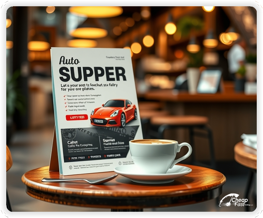 Marketing Handout Design 1, Auto Repair pamphlets design example