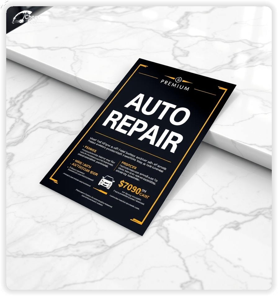 Promo Flyer Sample 1, Auto Repair leaflets creative layout