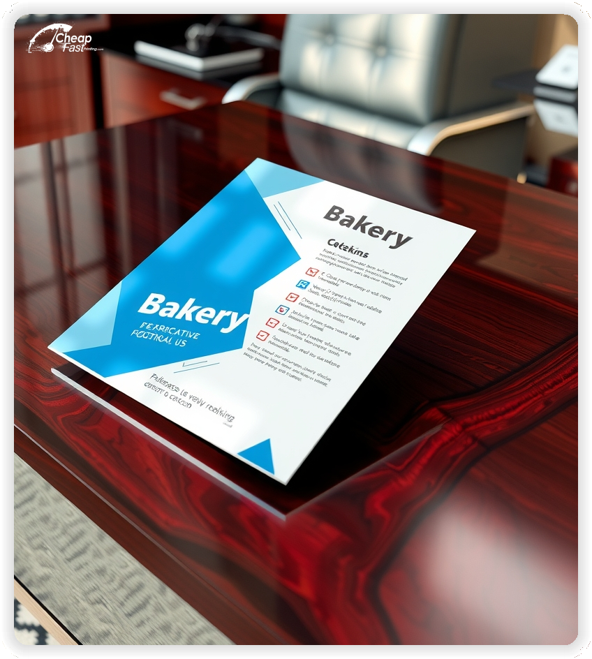 Bakery Advertisement Online, Bakery marketing materials print sample