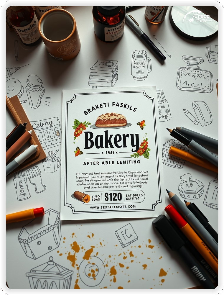 Custom Business Piece 1, Bakery circulars promotion design