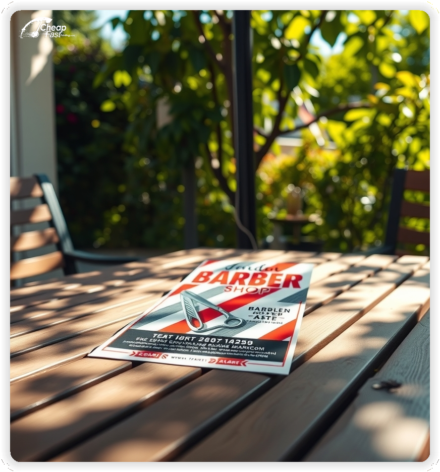 Custom Business Piece 1, Barber Shop advertisements marketing piece