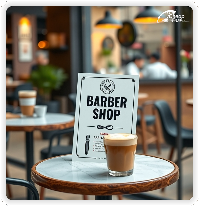 Print Ready Layout 1, Barber Shop brochures layout example