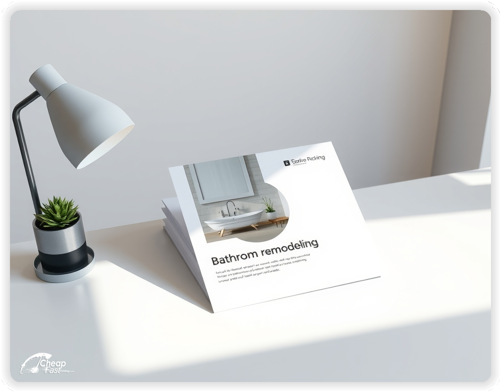 Bathroom Remodeling Advertising Brochure 1, Bathroom Remodeling marketing materials print sample