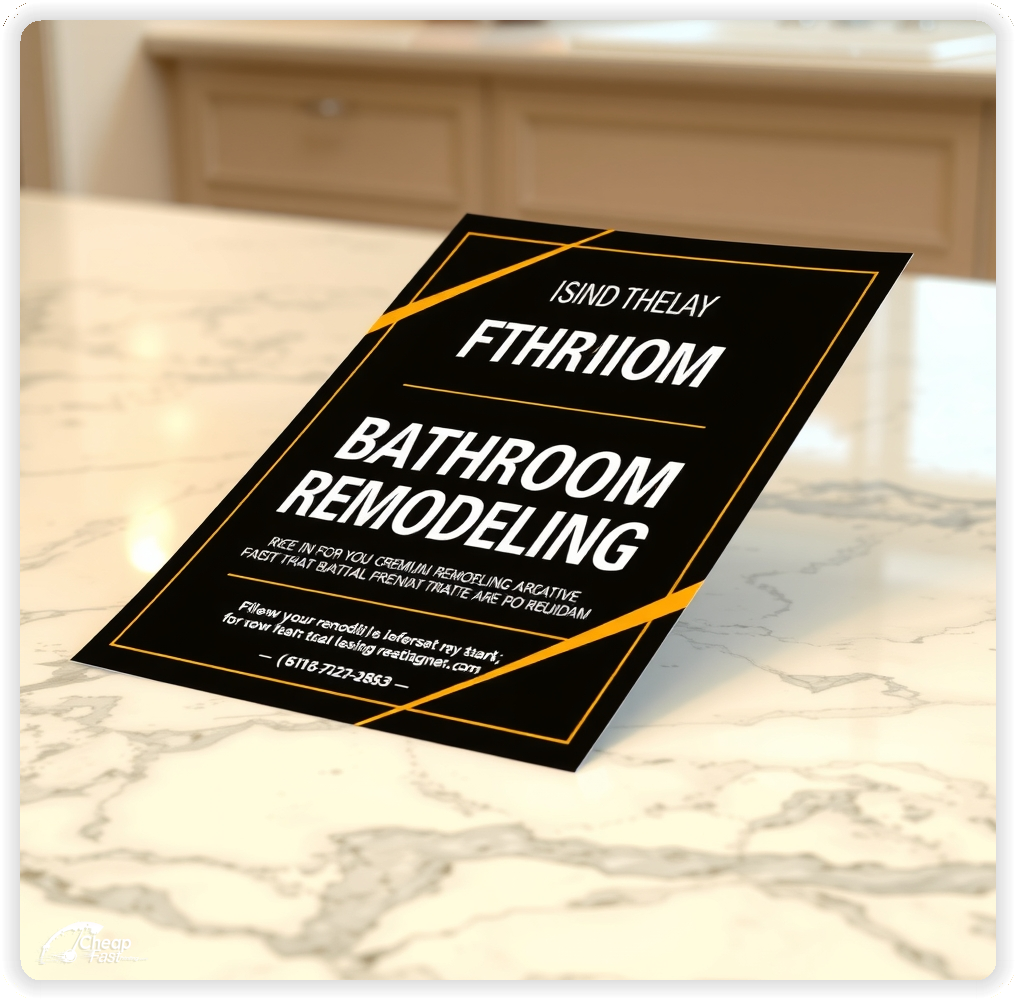 Custom Business Piece 1, Bathroom Remodeling advertisements marketing piece