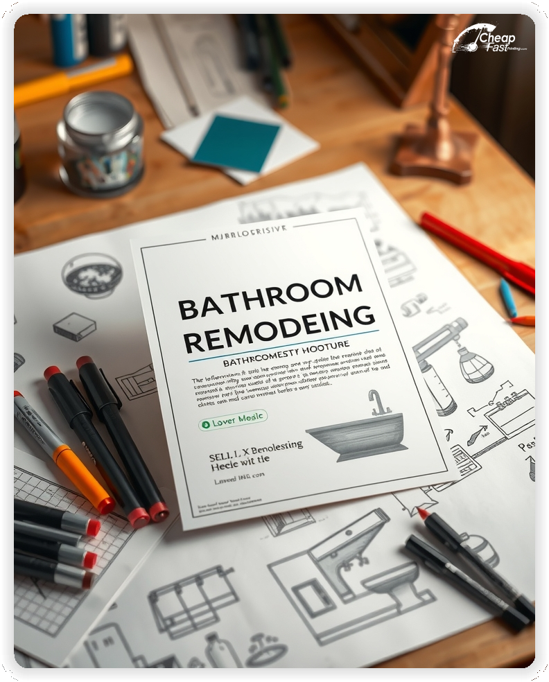 High Quality Leaflet 1, Bathroom Remodeling circulars promotion design