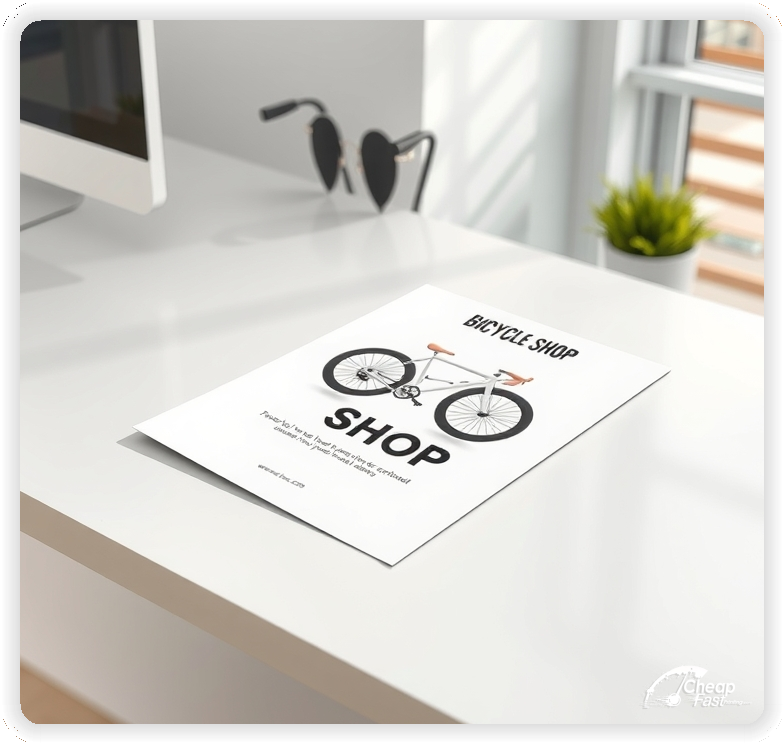 Print Ready Layout 1, Bicycle Shop brochures layout example