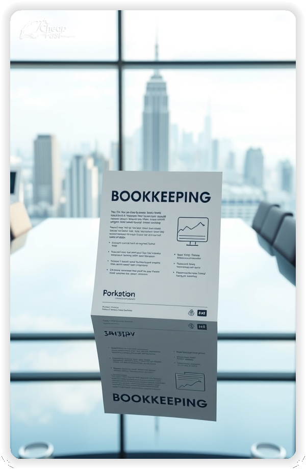 Creative Print Design 1, Bookkeeping promo cards creative layout