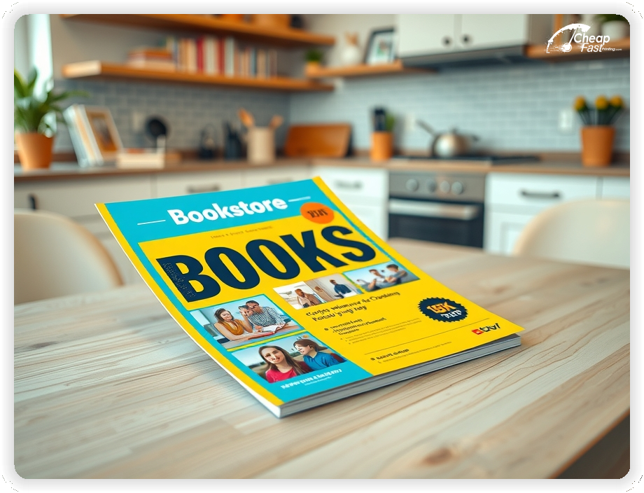 Best Bookstore Pamphlet, Bookstore marketing materials print sample