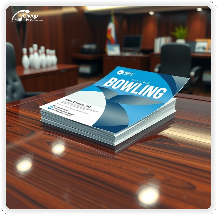 Creative Print Design 1, Bowling Alley promo cards creative layout