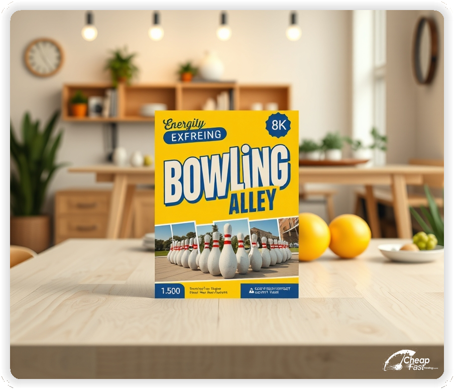 Marketing Handout Design 1, Bowling Alley pamphlets design example