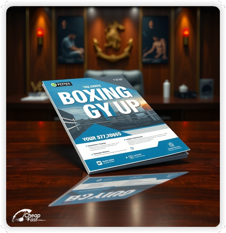 Affordable Boxing Gym Pamphlet, Boxing Gym marketing materials print sample