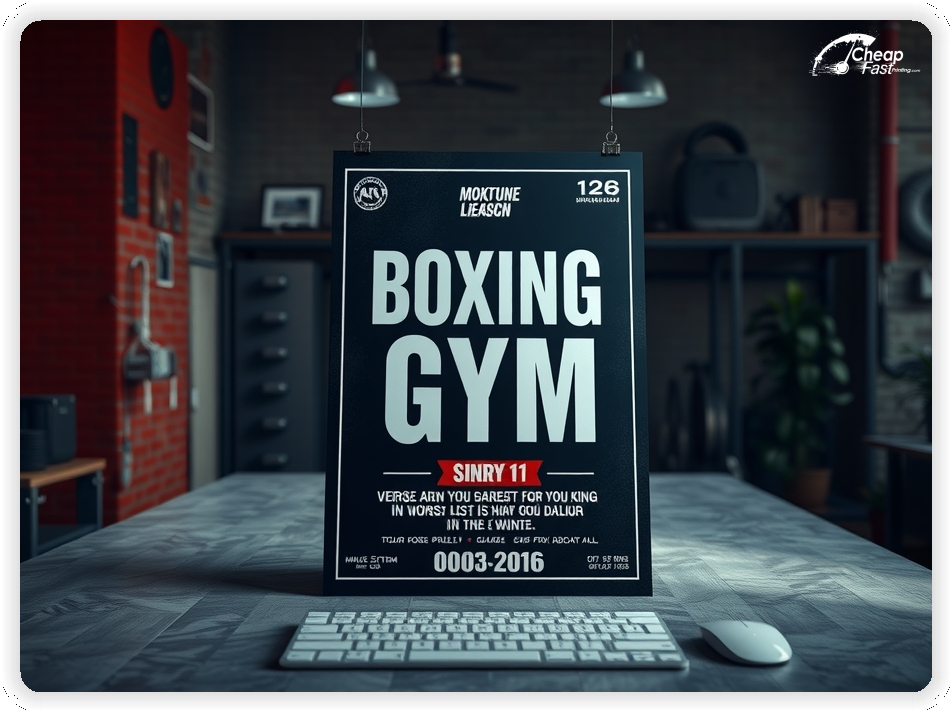 Print Ready Layout 1, Boxing Gym brochures layout example