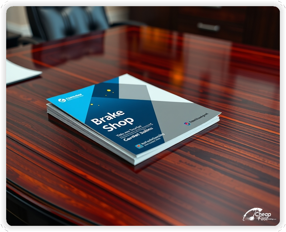 Advertising Brochure 1, Brake Shop leaflets layout example