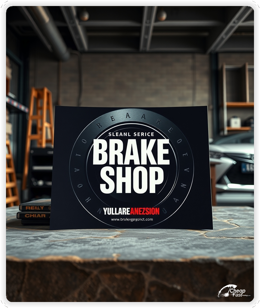 Best Brake Shop Advertisement, Brake Shop marketing materials print sample
