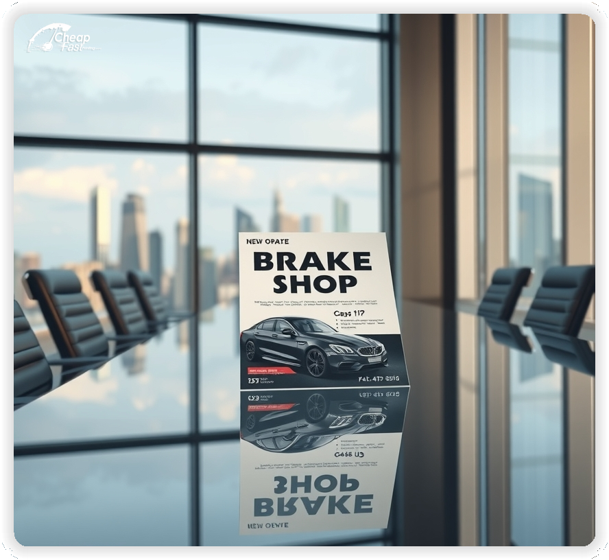 Print Ready Layout 1, Brake Shop brochures layout example