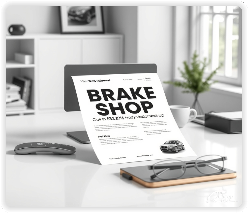 Professional Circular 1, Brake Shop handouts print sample