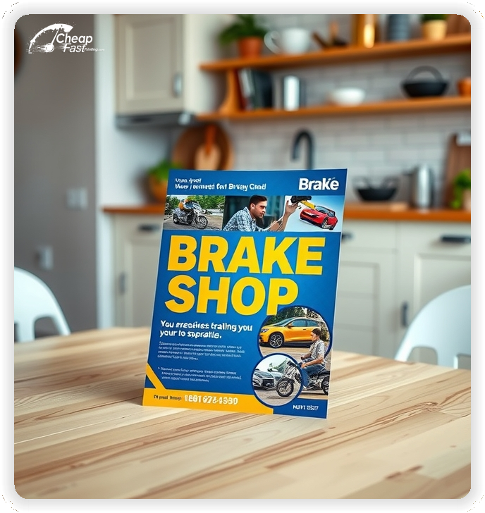 Promo Flyer Sample 1, Brake Shop leaflets creative layout