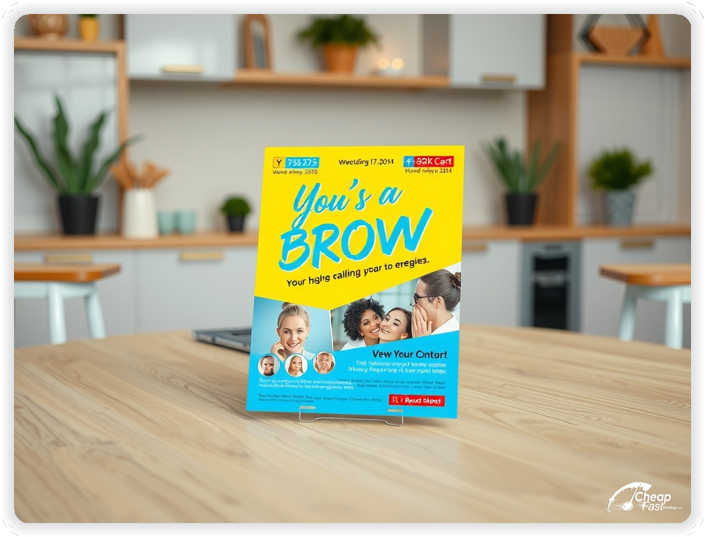 Advertising Brochure 1, Brow Bar leaflets layout example