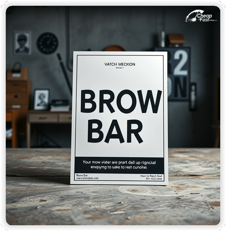 Affordable Brow Bar Pamphlet, Brow Bar marketing materials print sample