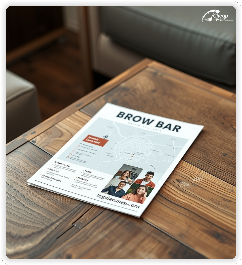 Creative Print Design 1, Brow Bar promo cards creative layout