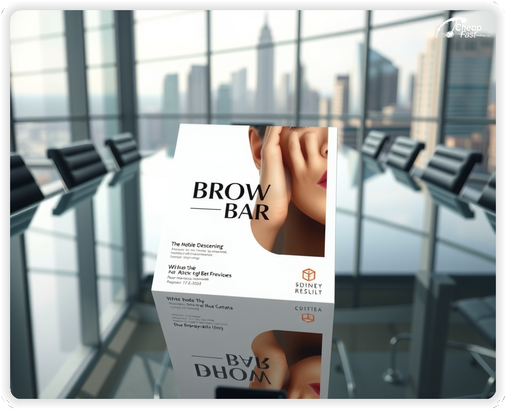 Custom Business Piece 1, Brow Bar advertisements marketing piece