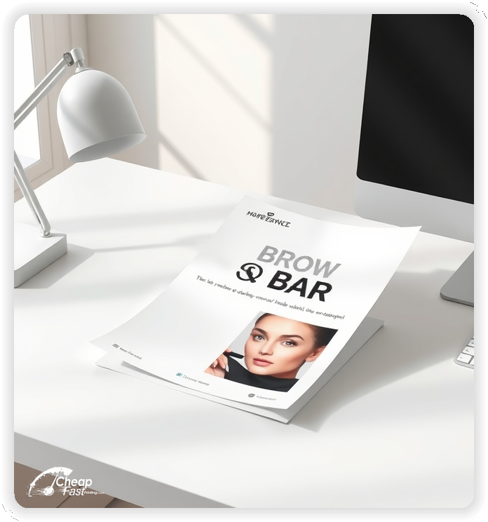 High Quality Leaflet 1, Brow Bar circulars promotion design